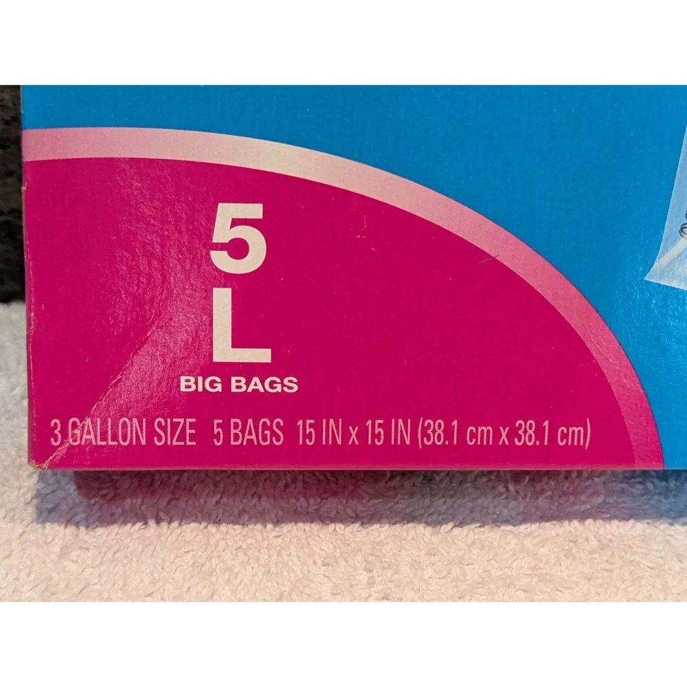Ziploc Big Bags 3 Gallon Bags Large 5 Count NEW